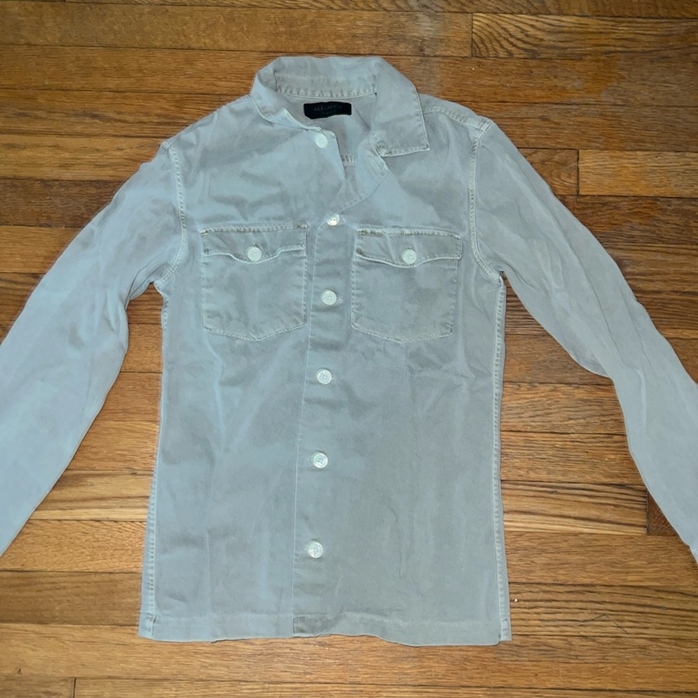Men’s ALLSAINTS - button up slim fit long sleeve overshirt